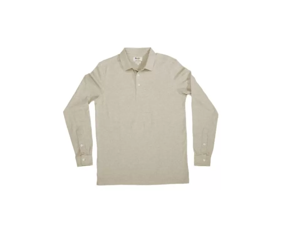 Outlet Polo de hombre de manga larga Topo Claro Moteado Aiden Ml Polos Manga Larga | Polos