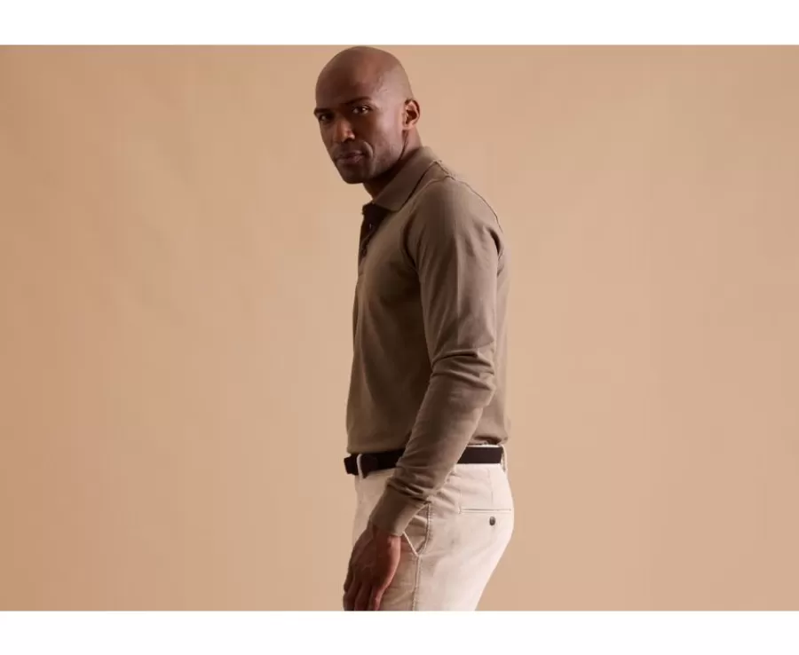 Store Polo de hombre manga larga Gris Topo Alec Ii Ml Polos Manga Larga | Polos