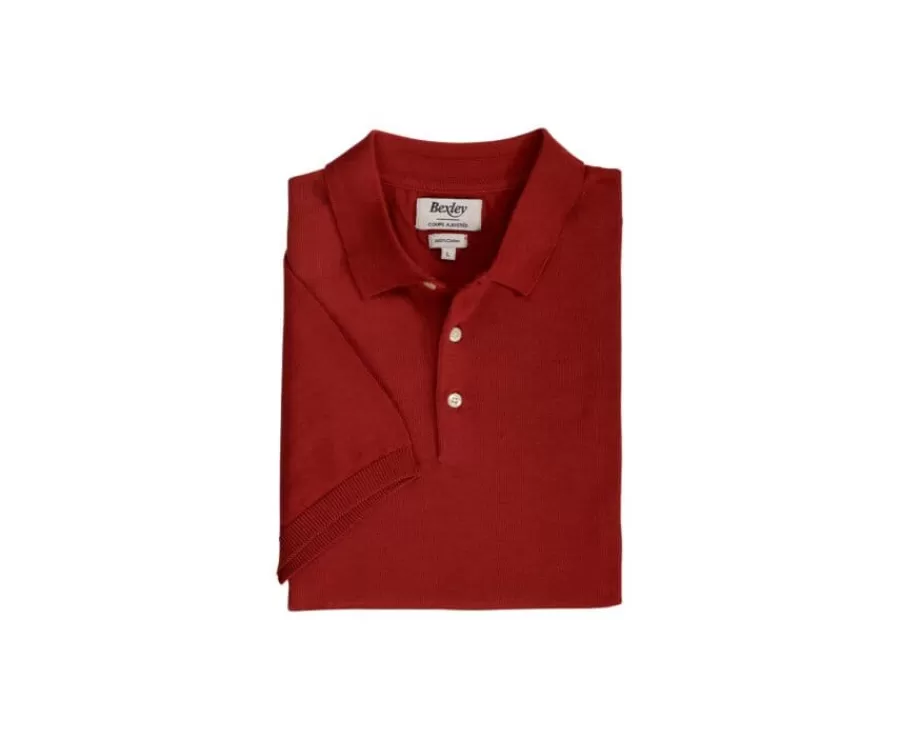 Cheap Polo de hombre Rojo Oscuro Braiden Polos Corte Ajustado | Polos De Vestir