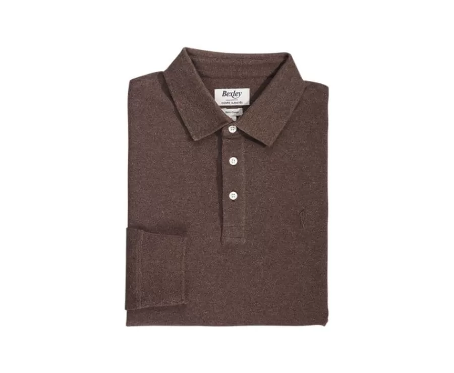 Sale Polo de manga larga Chocolate moteado oscuro Alec Ii Ml Polos Manga Larga | Polos