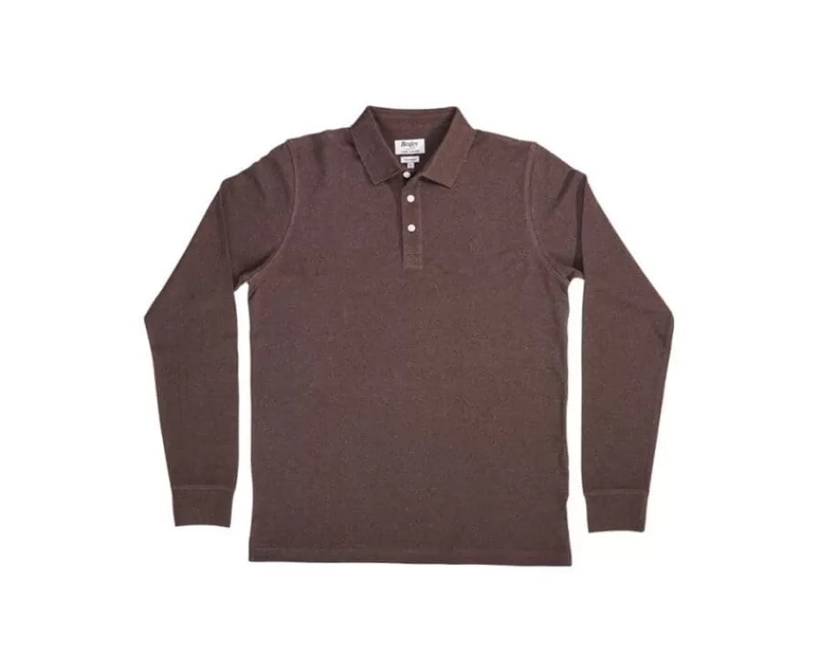 Sale Polo de manga larga Chocolate moteado oscuro Alec Ii Ml Polos Manga Larga | Polos