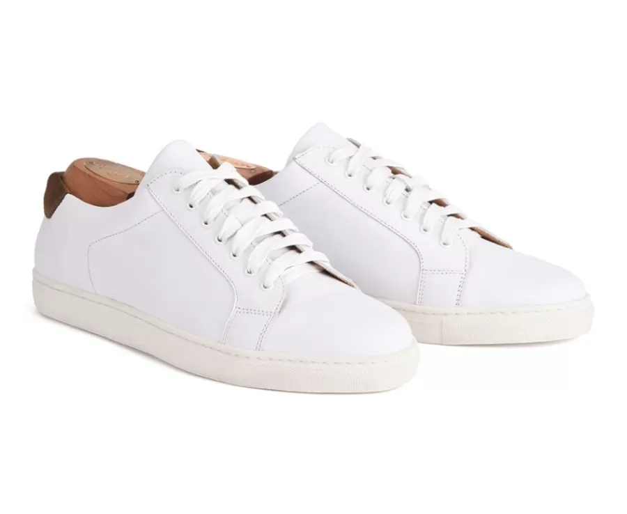 Cheap Zapatillas blancas de piel para hombre Inglewood Zapatillas Blancas | Zapatillas