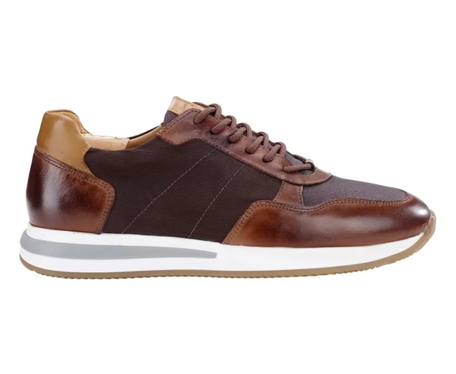 Hot Zapatillas de hombre Chocolate y Piel  Castaña oscura patinada Nirranda Ii Zapatillas