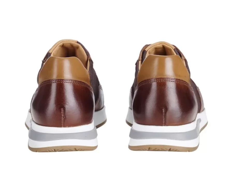 Hot Zapatillas de hombre Chocolate y Piel  Castaña oscura patinada Nirranda Ii Zapatillas