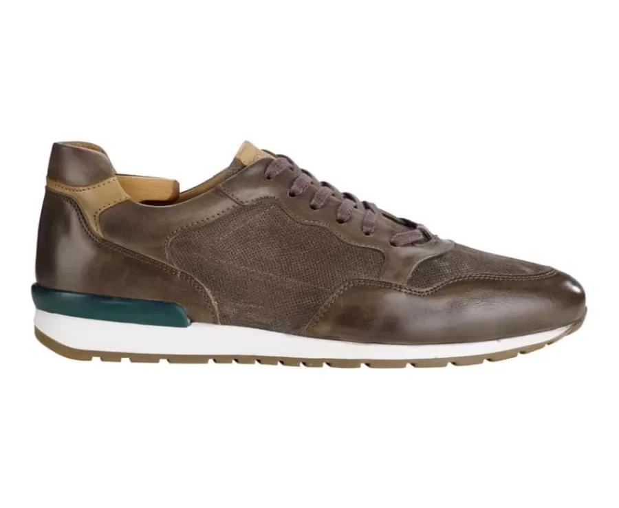 Flash Sale Zapatillas de hombre de Piel Carbón Patinada y terciopelo Gris Canberra Ii Zapatillas
