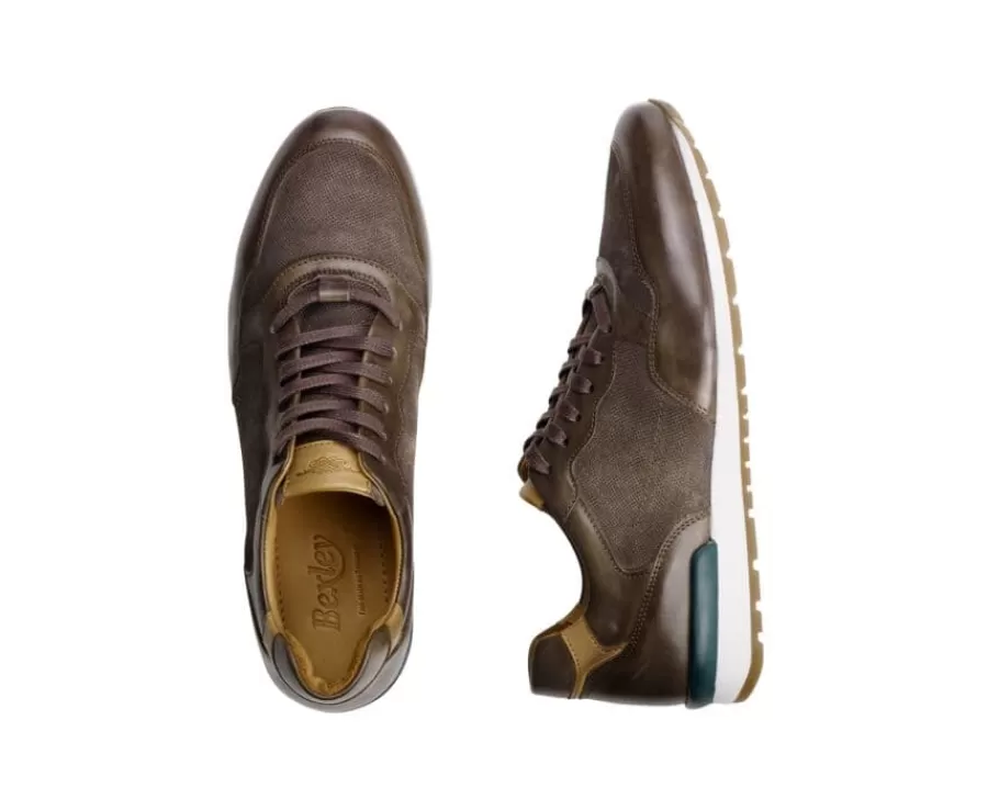 Flash Sale Zapatillas de hombre de Piel Carbón Patinada y terciopelo Gris Canberra Ii Zapatillas