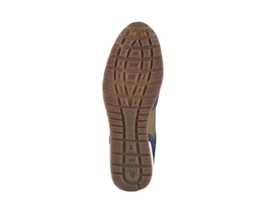 Online Zapatillas de hombre de Terciopelo Azul y Caqui Canberra Ii Zapatillas