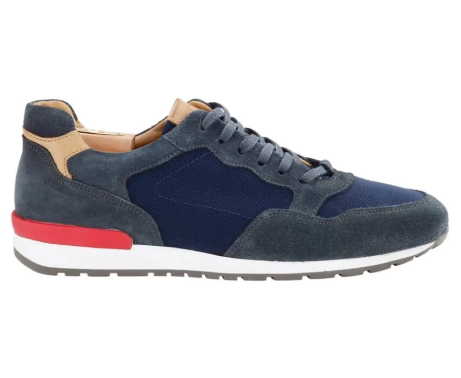 Fashion Zapatillas de hombre Terciopelo Verde Oscuro y Marino Canberra Ii Zapatillas