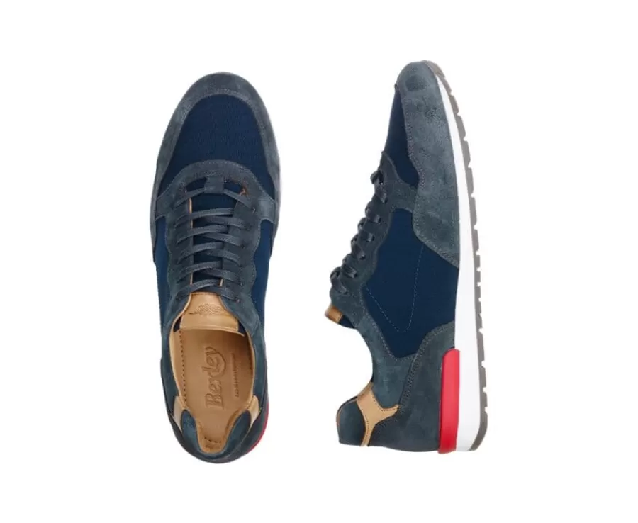 Fashion Zapatillas de hombre Terciopelo Verde Oscuro y Marino Canberra Ii Zapatillas