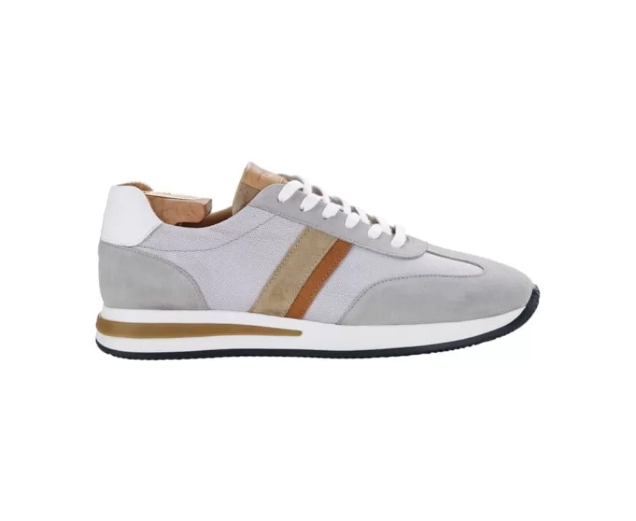 Clearance Zapatillas Gris Claro & Beis para hombre Keilira Zapatillas