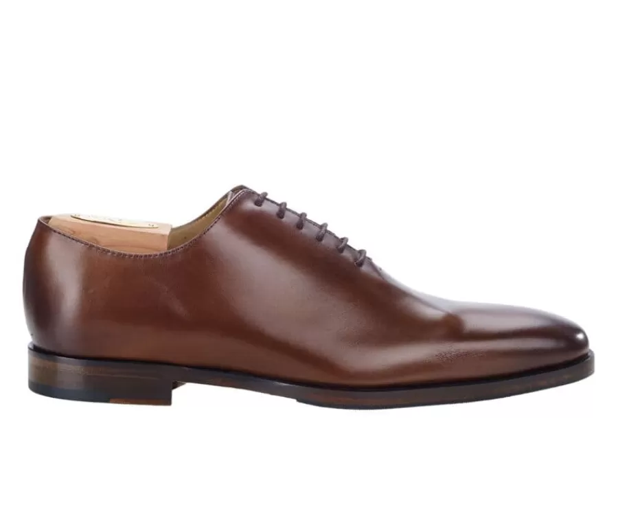 Sale Zapato Oxford Castaño Patinado con suela de cuero con patin Bellagio Patin Zapatos Confort