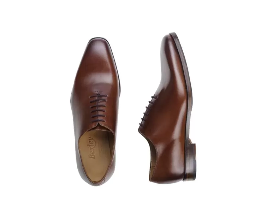 Sale Zapato Oxford Castaño Patinado con suela de cuero con patin Bellagio Patin Zapatos Confort
