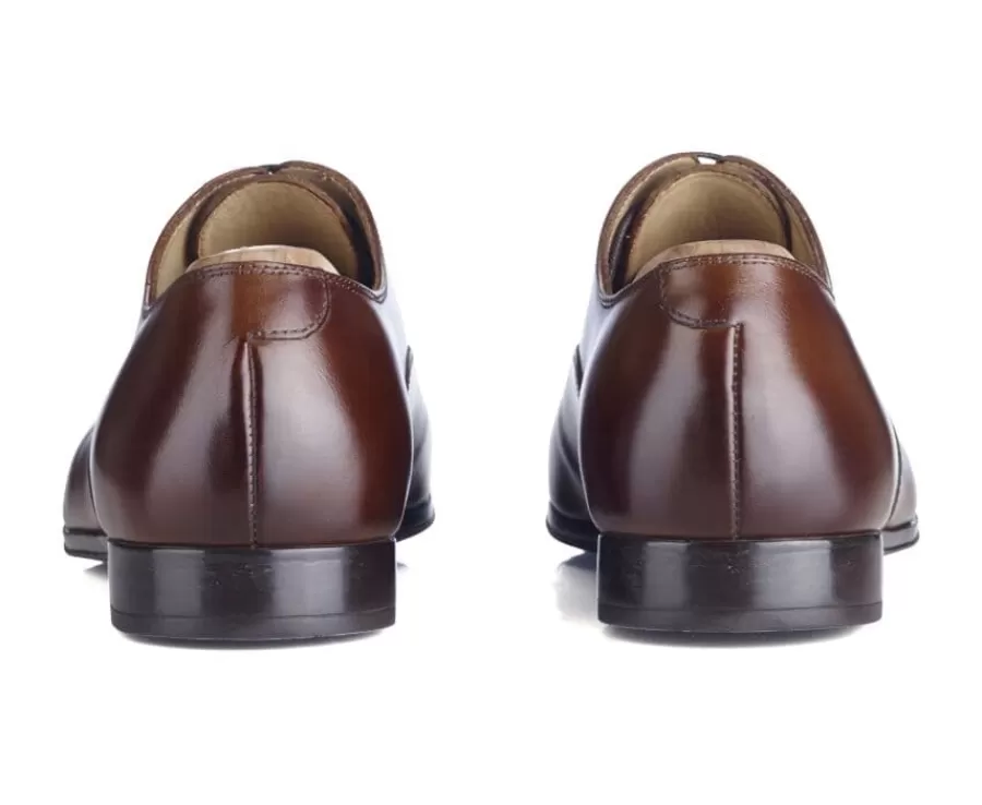 Cheap Zapato Oxford Castaño patinado para hombre con suela de caucho Lennox Gomme Urban Zapatos Confort