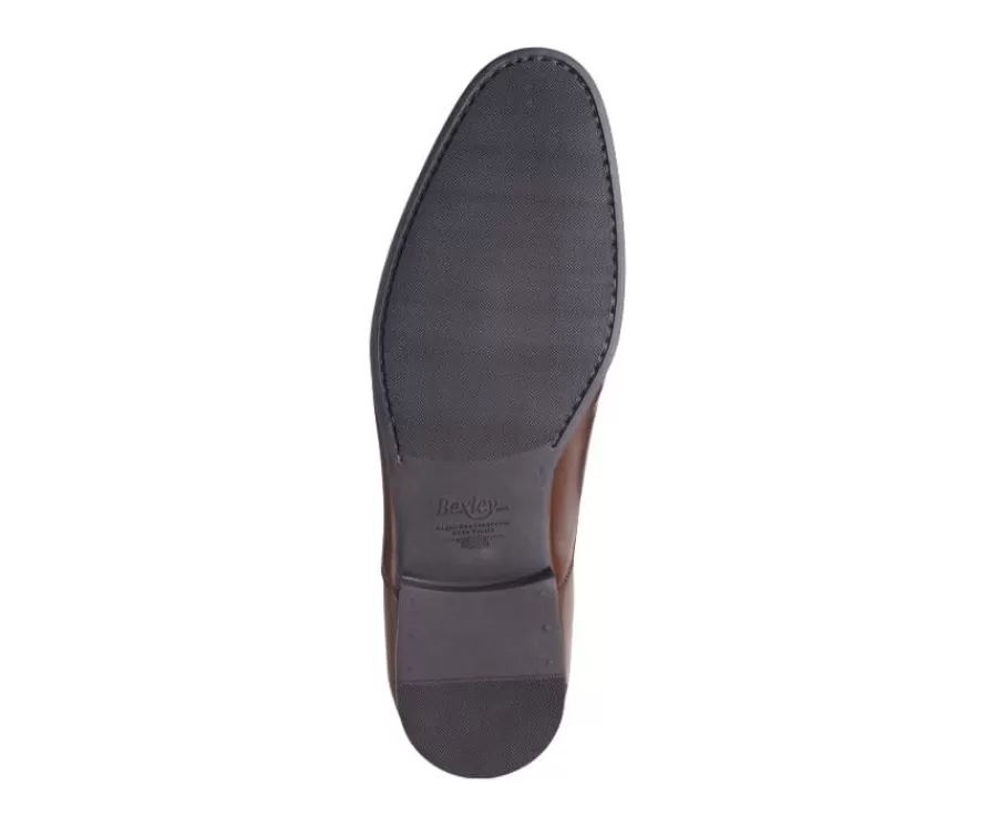 Cheap Zapato Oxford Castaño patinado para hombre con suela de caucho Lennox Gomme Urban Zapatos Confort