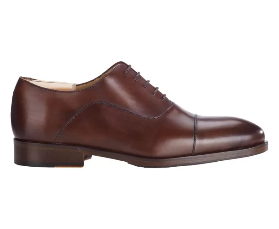 Cheap Zapato Oxford Chocolate patinado con suela de cuero con patín Grakley Zapatos De Boda | Zapatos Oxford
