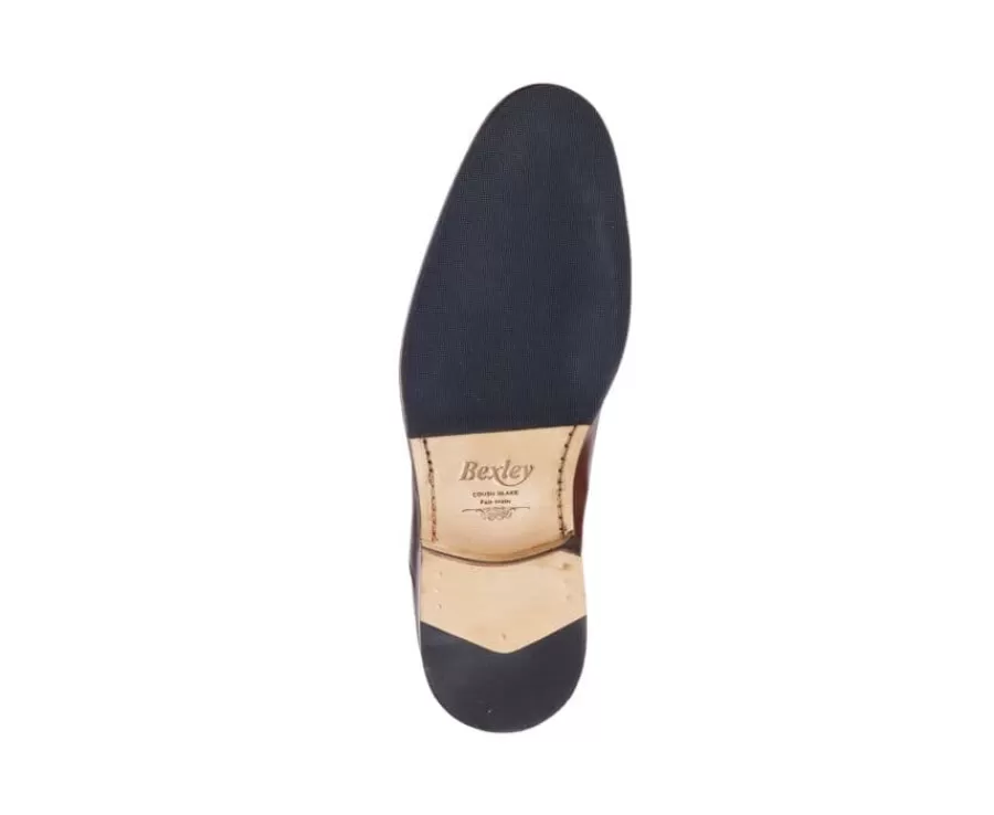 Cheap Zapato Oxford Chocolate patinado con suela de cuero con patín Grakley Zapatos De Boda | Zapatos Oxford