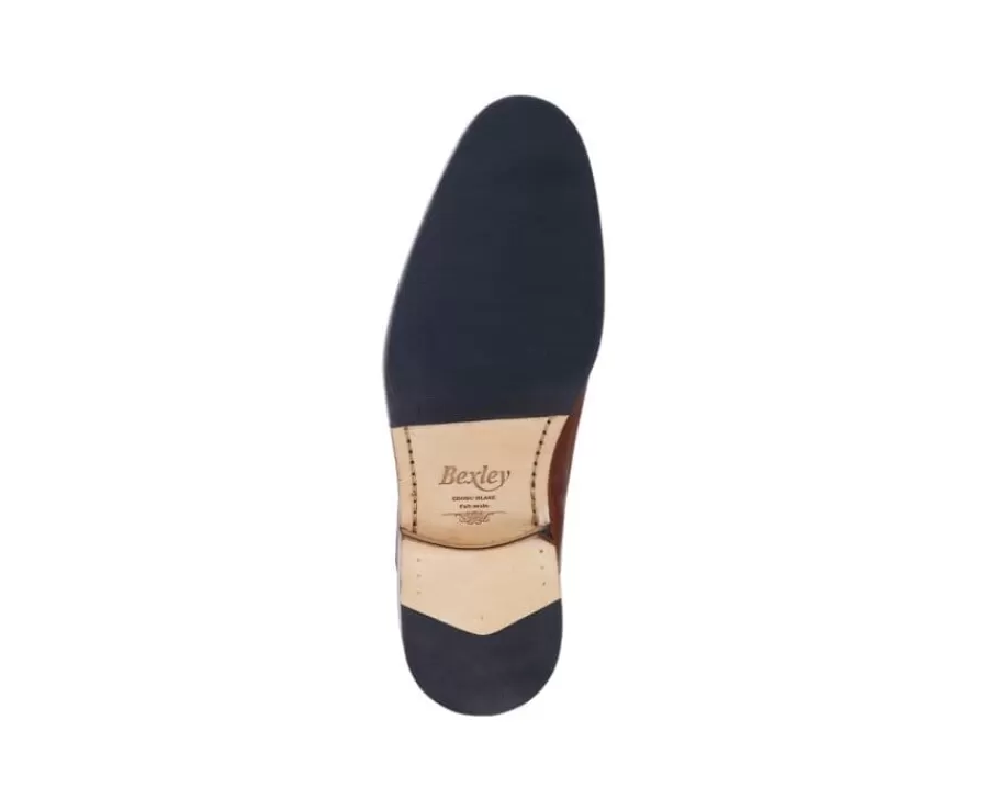 Best Zapato Oxford Coñac Patinado con suela de cuero Grakley Zapatos Oxford