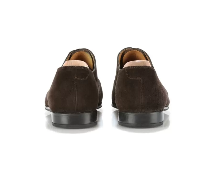 Shop Zapato Oxford de terciopelo Marrón para hombre Suela de caucho Lennox Gomme Urban Zapatos Confort | Zapatos Oxford