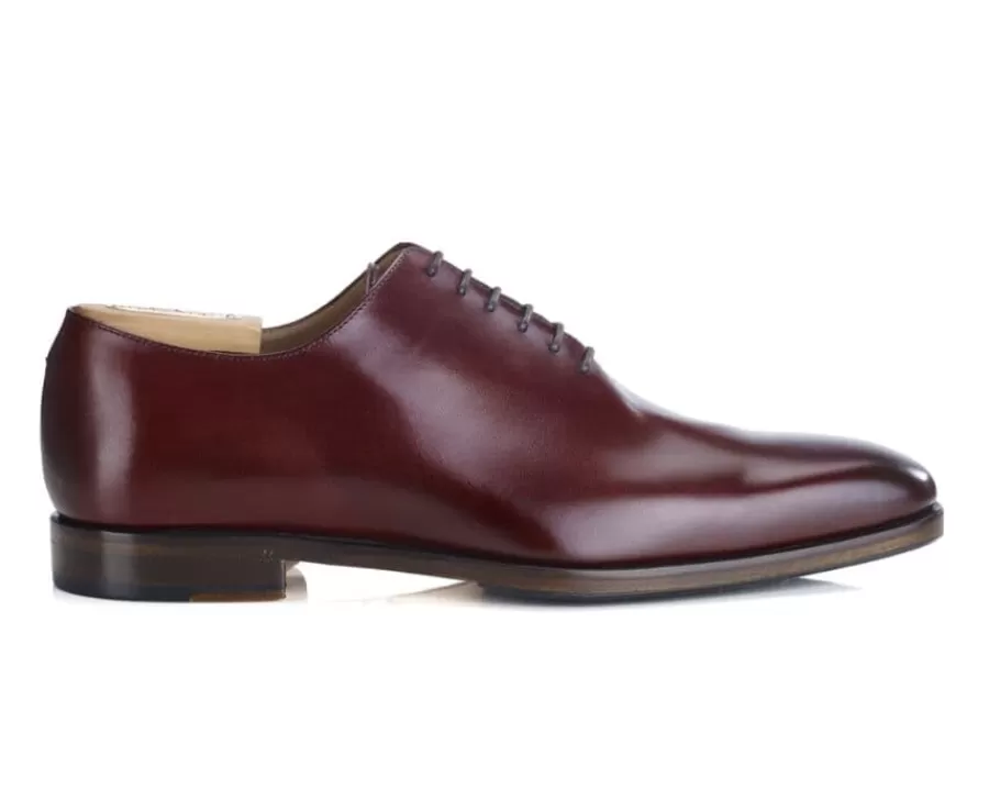 Flash Sale Zapato Oxford para hombre Burdeos Brillante con suela de cuero con patin Bellagio Patin Zapatos Confort
