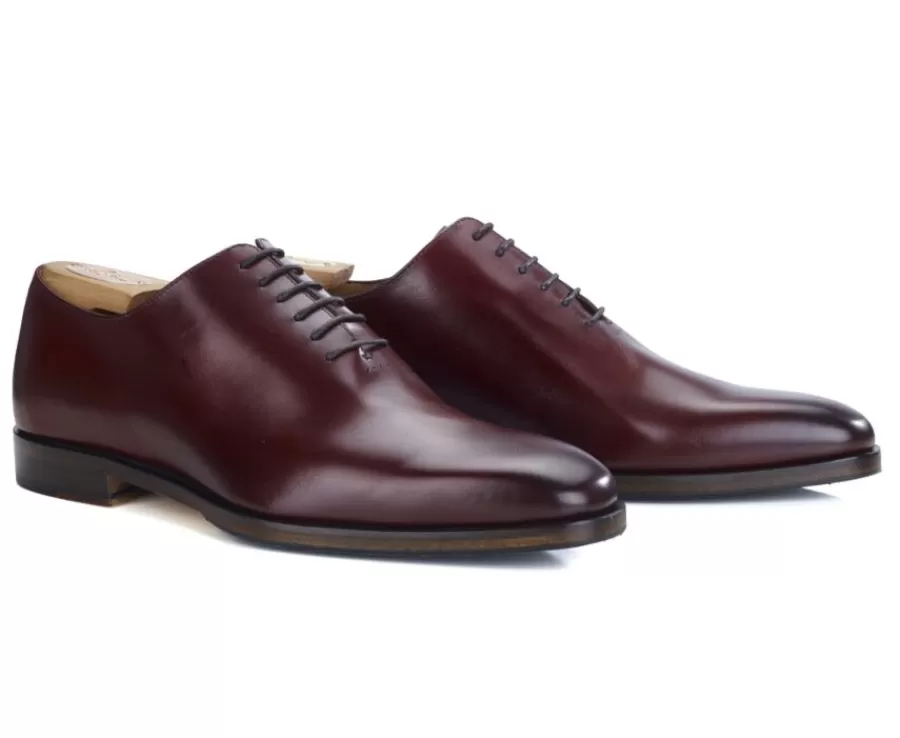 Flash Sale Zapato Oxford para hombre Burdeos Brillante con suela de cuero con patin Bellagio Patin Zapatos Confort