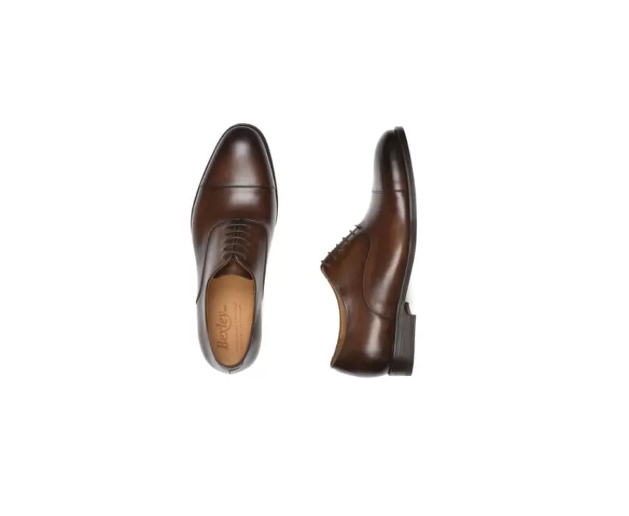 Discount Zapato Oxford para hombre Chocolate Patinado con suela de cuero Winford Zapatos Confort | Zapatos Oxford