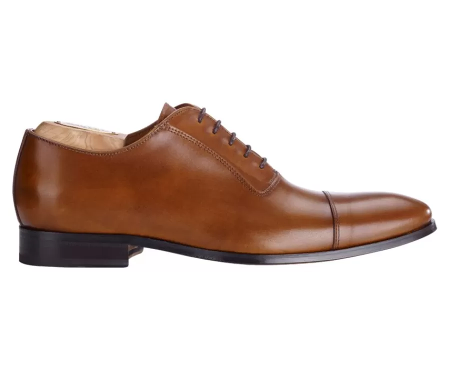 Best Zapato Oxford para hombre con suela de piel Coñac patinado Ringwood Zapatos De Boda | Zapatos Oxford