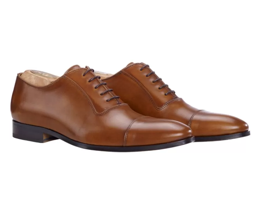 Best Zapato Oxford para hombre con suela de piel Coñac patinado Ringwood Zapatos De Boda | Zapatos Oxford