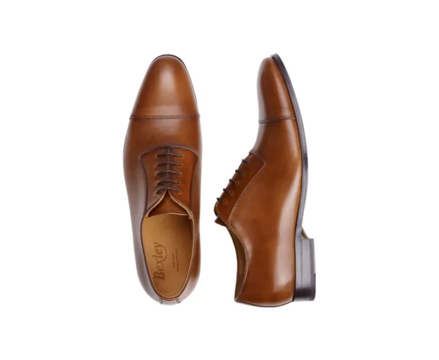Best Zapato Oxford para hombre con suela de piel Coñac patinado Ringwood Zapatos De Boda | Zapatos Oxford