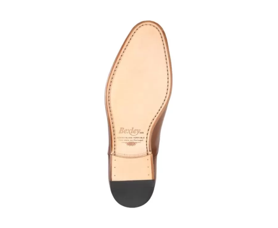 Flash Sale Zapato Oxford para hombre con suela de piel Coñac patinado Winford Zapatos Confort | Zapatos Oxford