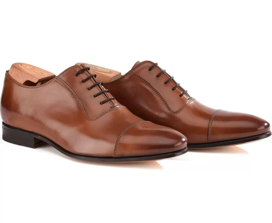 Best Sale Zapato Oxford para hombre Suela de piel Castaño patinado Ringwood Zapatos Confort | Zapatos Oxford