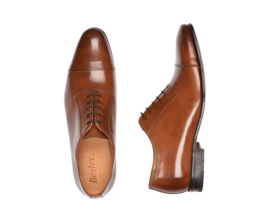 Best Sale Zapato Oxford para hombre Suela de piel Castaño patinado Ringwood Zapatos Confort | Zapatos Oxford