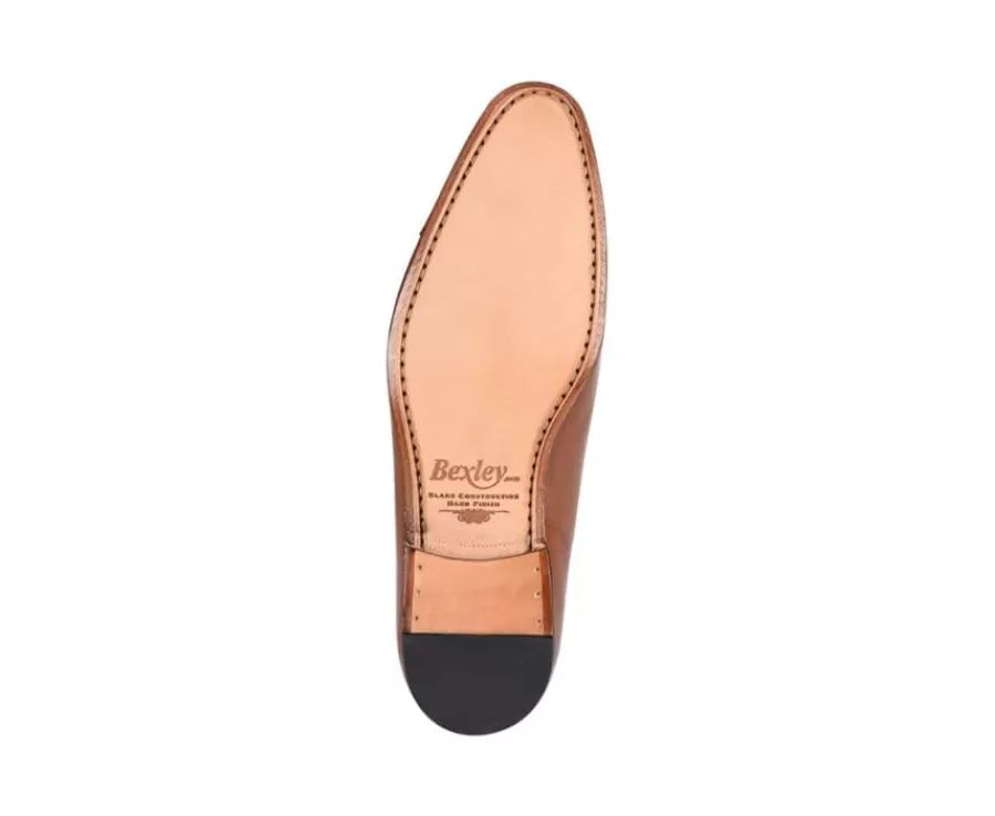 Best Sale Zapato Oxford para hombre Suela de piel Castaño patinado Ringwood Zapatos Confort | Zapatos Oxford