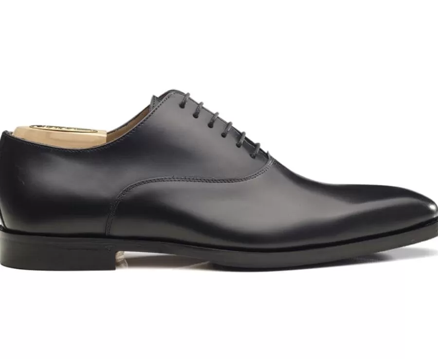 Hot Zapato Oxford para hombre Suela de piel con patín Negro Tremezzo Patin Zapatos De Boda | Zapatos Oxford
