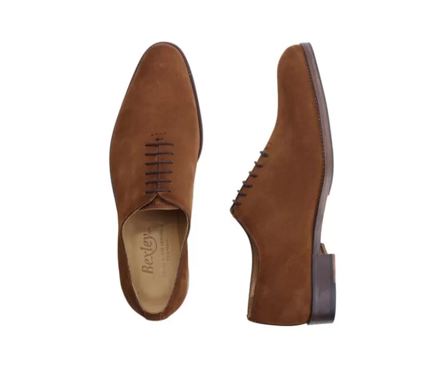 Clearance Zapato Oxford para hombre Suela de piel Terciopelo Coñac Peter Patin Zapatos De Boda