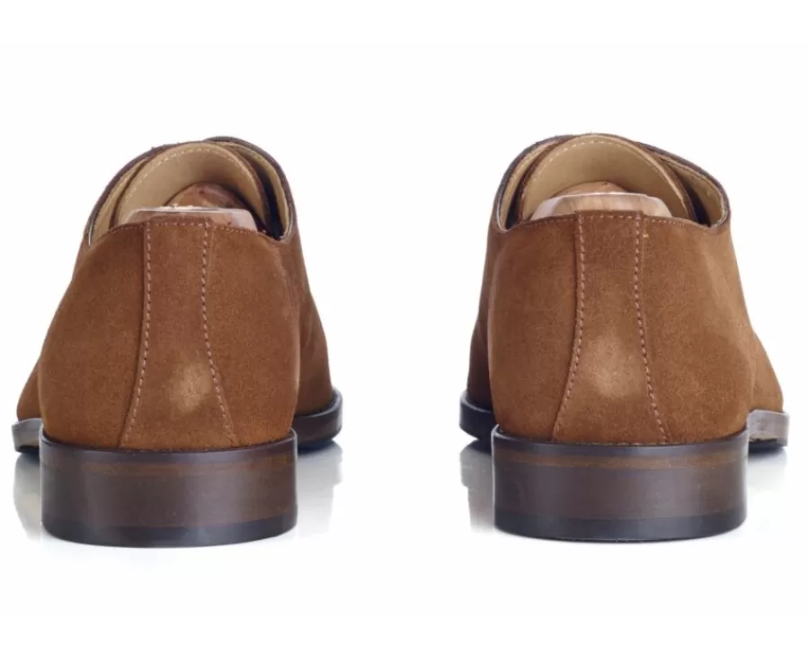 Clearance Zapato Oxford para hombre Suela de piel Terciopelo Coñac Peter Patin Zapatos De Boda