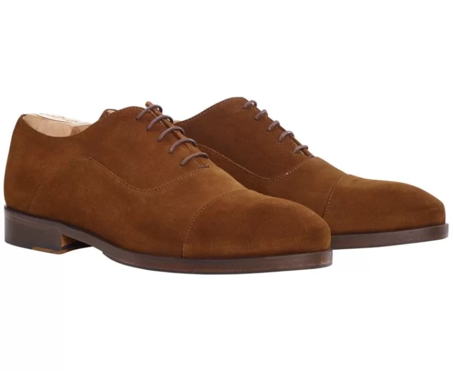 New Zapato Oxford Terciopelo Habana con suela de cuero con patín Grakley Zapatos De Boda | Zapatos Oxford