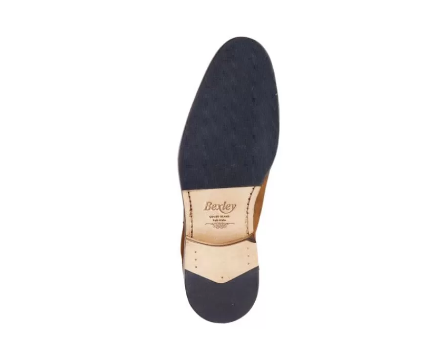 New Zapato Oxford Terciopelo Habana con suela de cuero con patín Grakley Zapatos De Boda | Zapatos Oxford