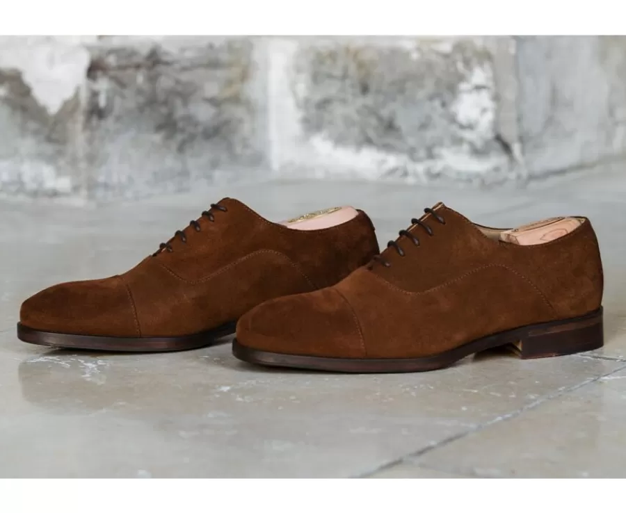New Zapato Oxford Terciopelo Habana con suela de cuero con patín Grakley Zapatos De Boda | Zapatos Oxford