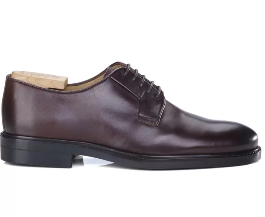 Store Zapatos derby Chocolate oscuro con suela de goma Monterey Classic Gomme City Zapatos Derby Y Bluchers