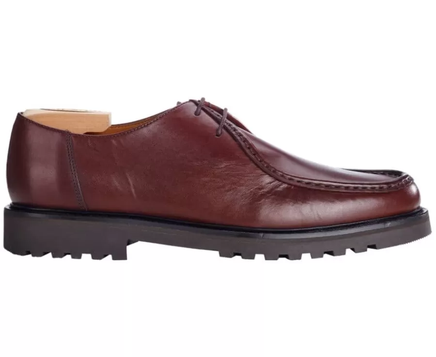 Shop Zapatos derby Chocolate Patinado para hombre con suela de goma Colney Ii Gomme Zapatos Derby Y Bluchers