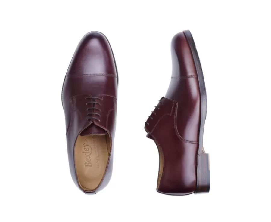 Outlet Zapatos derby de hombre Burdeos con suela de cuero Mayfair Classic Patin Zapatos Confort
