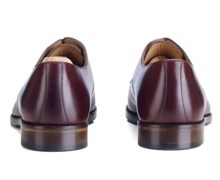 Outlet Zapatos derby de hombre Burdeos con suela de cuero Mayfair Classic Patin Zapatos Confort