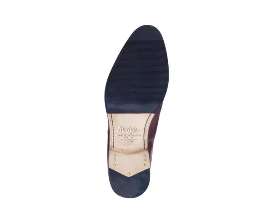 Outlet Zapatos derby de hombre Burdeos con suela de cuero Mayfair Classic Patin Zapatos Confort