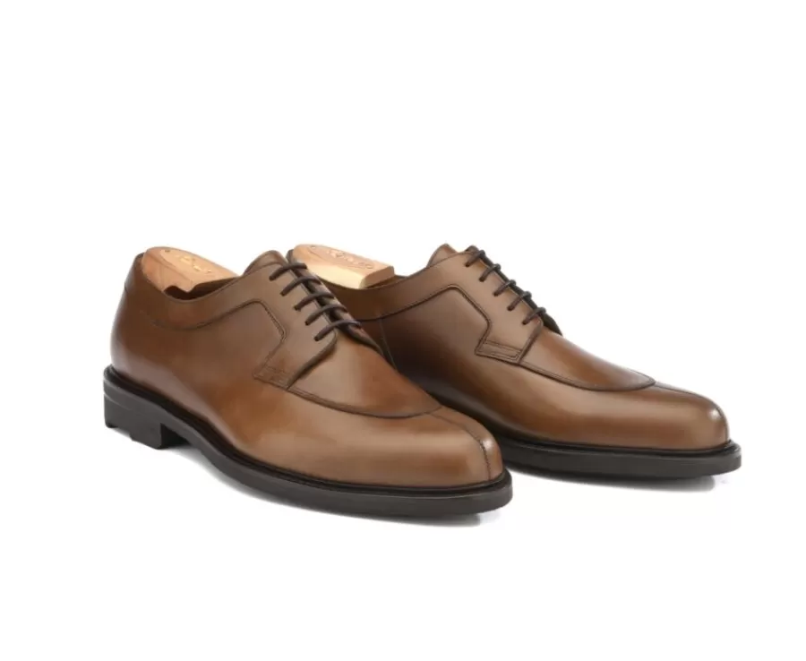 Clearance Zapatos derby de hombre Coñac con suela de caucho Kent Gomme Country Zapatos Confort | Zapatos Derby Y Bluchers