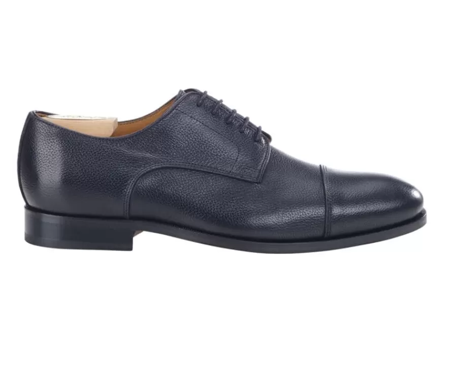 Flash Sale Zapatos Derby de Hombre en Cuero Granulado Negro - Suela de Cuero Gilwell Zapatos Confort | Zapatos De Boda