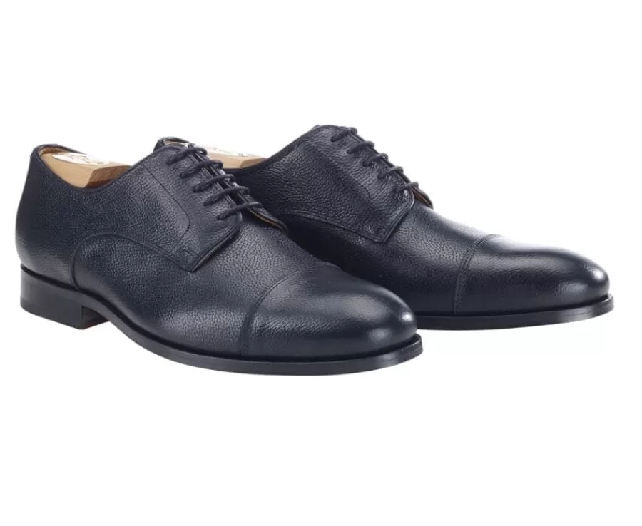 Flash Sale Zapatos Derby de Hombre en Cuero Granulado Negro - Suela de Cuero Gilwell Zapatos Confort | Zapatos De Boda