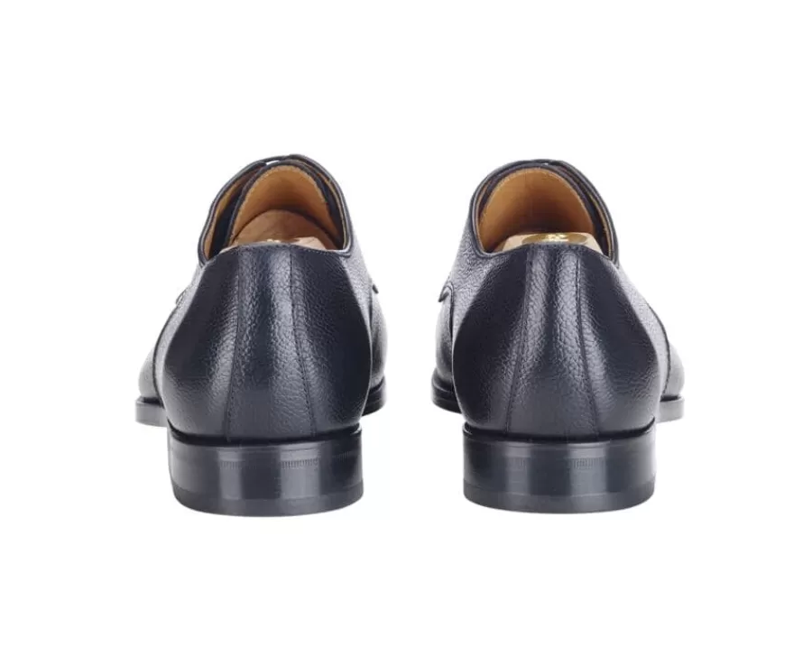 Flash Sale Zapatos Derby de Hombre en Cuero Granulado Negro - Suela de Cuero Gilwell Zapatos Confort | Zapatos De Boda