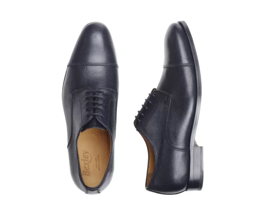 Flash Sale Zapatos Derby de Hombre en Cuero Granulado Negro - Suela de Cuero Gilwell Zapatos Confort | Zapatos De Boda