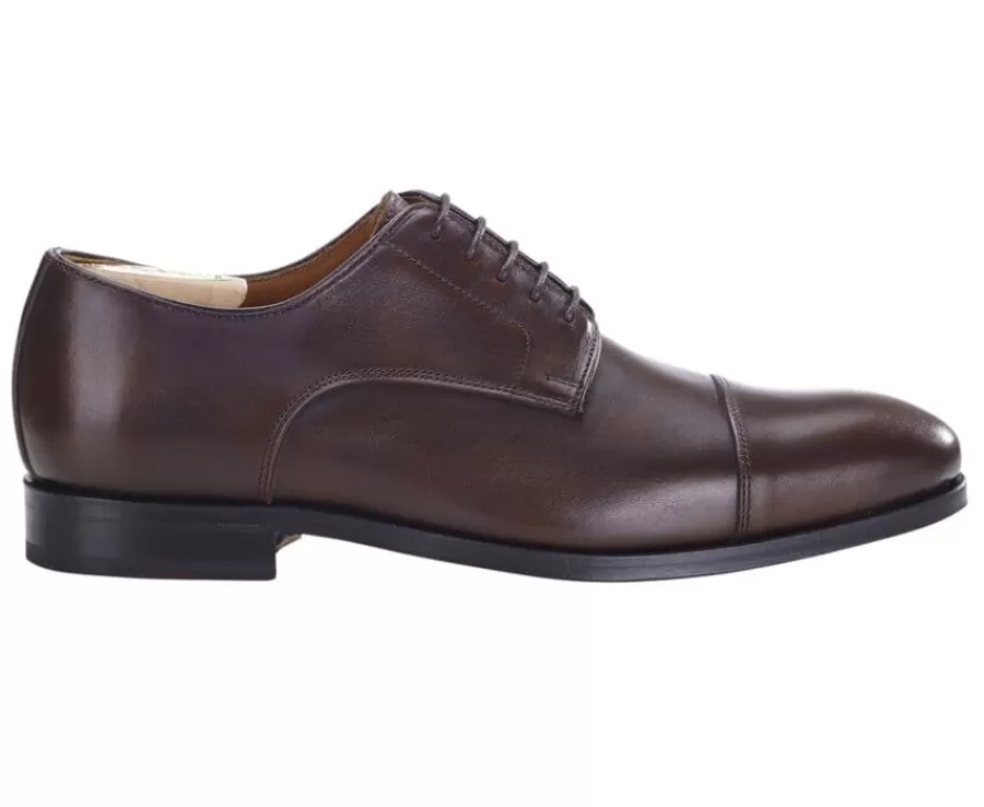 Best Sale Zapatos Derby de hombre Suela de cuero Chocolate patinado Gilwell Zapatos Confort | Zapatos De Boda