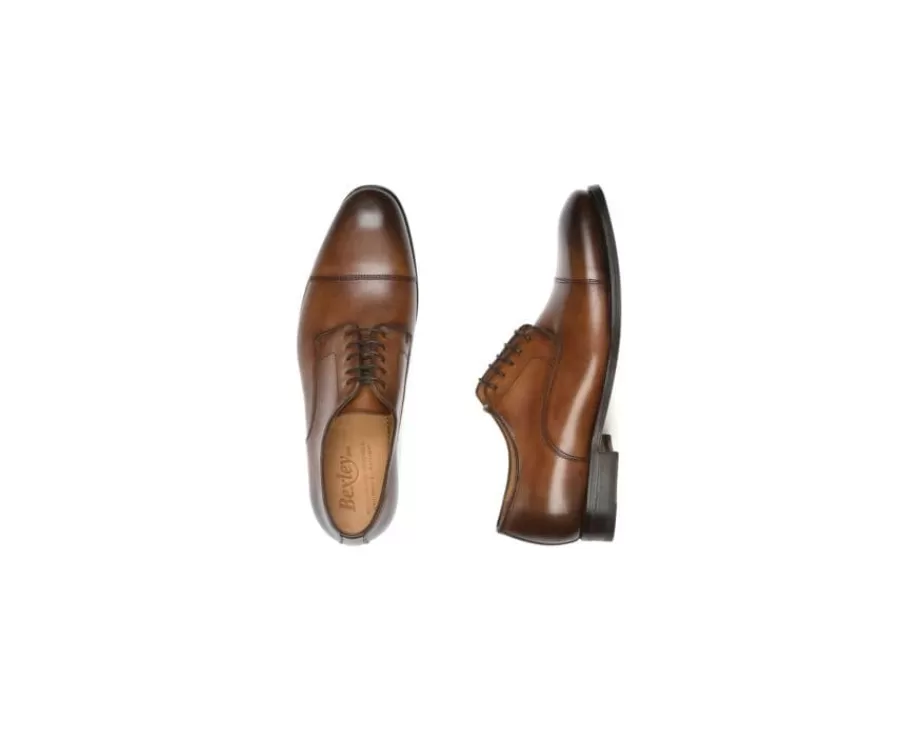 Online Zapatos Derby de hombre Suela de cuero Coñac patinado Gilwell Zapatos De Boda | Zapatos Derby Y Bluchers
